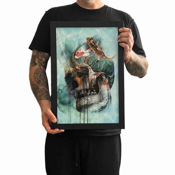 $LEEPS WITH FI$HES (wood print)