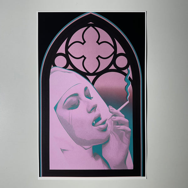 SMOKING NUN / PINK (print)